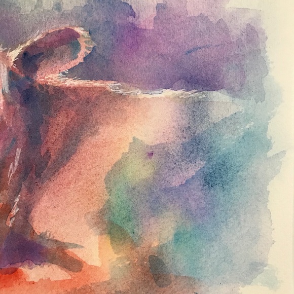 ⭕️ SOLD Original painting cow calf western sunset - Picture 3 of 8